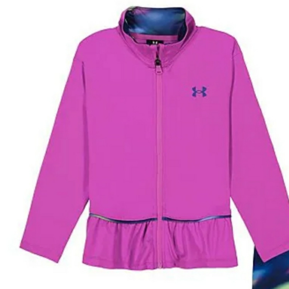 🏷UNDER ARMOUR Mock Neck Long Sleeve Peplum Jacket - sz 5T